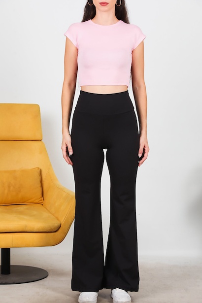 Kadın Yüksekbel İspanyol Paça Tayt  Siyah 6