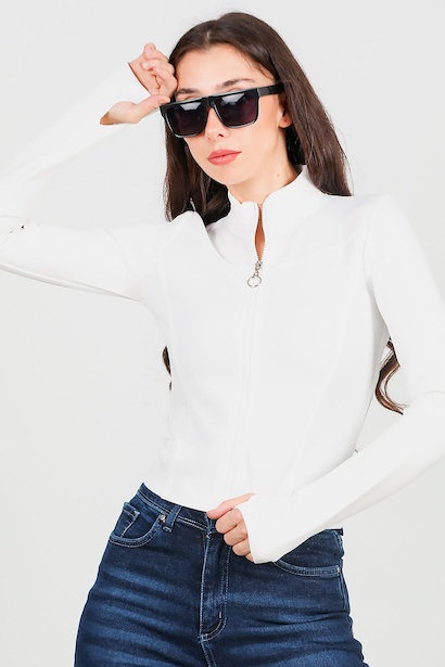 Kadın Parmak Geçirmeli Ceket 