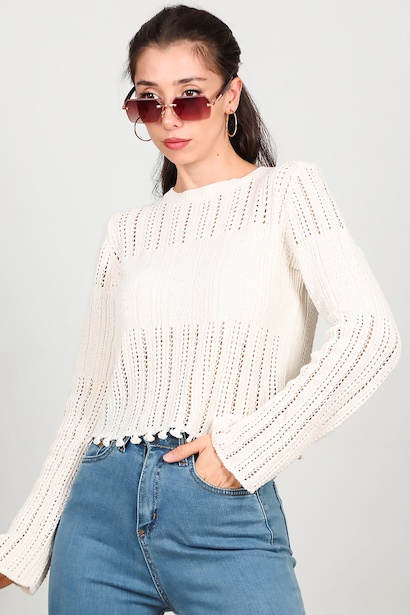 Kadın Alt Püsküllü Triko 