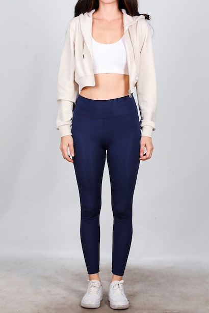 Kadın Yüksek Bel Tayt  Lacivert 6