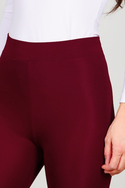 Kadın Ayaktan Geçmeli Tayt  Bordo 9