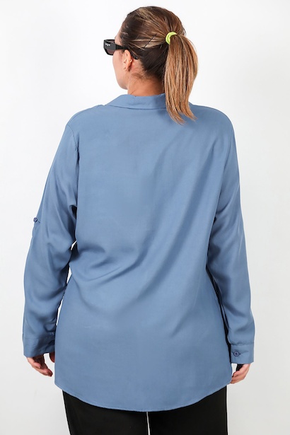 Büyük Beden Gömlek  İndigo 6