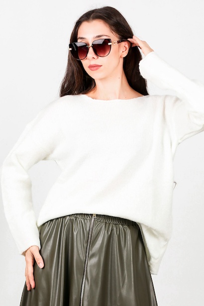 Kadın Oversize Triko Kazak 