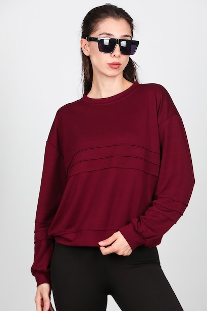 Kadın Önü Üç Dikişli Sweat 