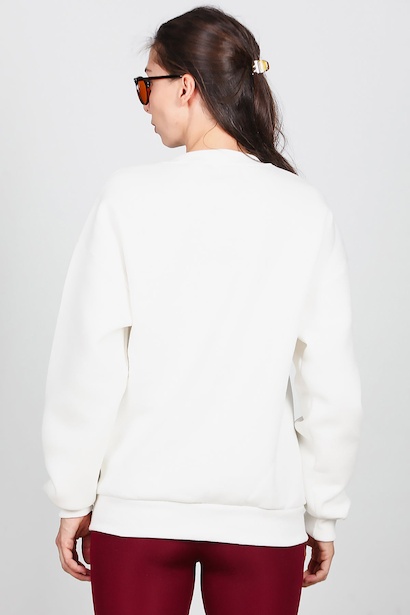 Kadın Üç İplik Kalpli Sweet  Ekru 6