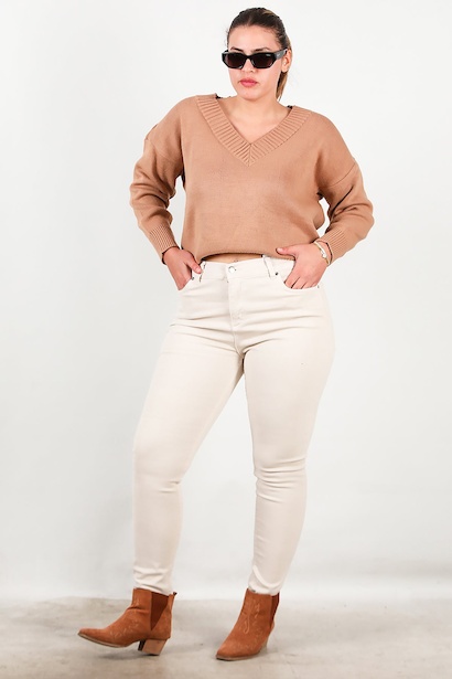 Büyük Beden Likralı Kot Pantolon 