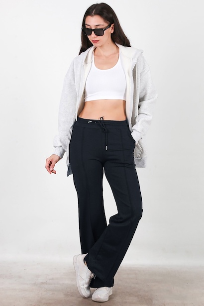 Kadın Çimalı Bol Paça Eşofman 