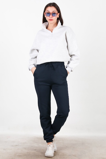 Kadın Bel Paça Lastikli Üç İplik Eşofman 