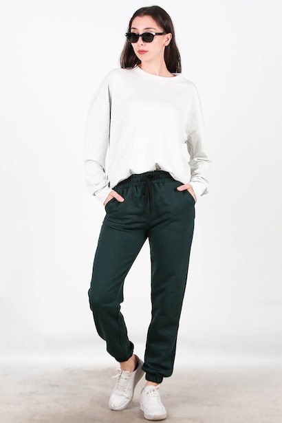 Kadın Bel Paça Lastikli Üç İplik Eşofman 