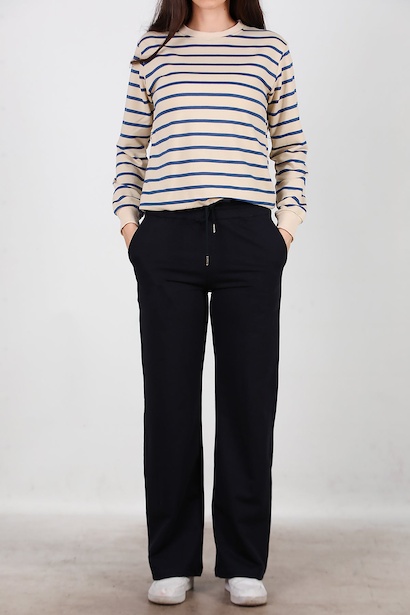 Kadın Bol Paça Eşofman  Lacivert 6