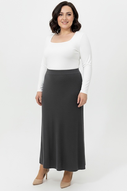 Büyük Beden Uzun Çan Etek 