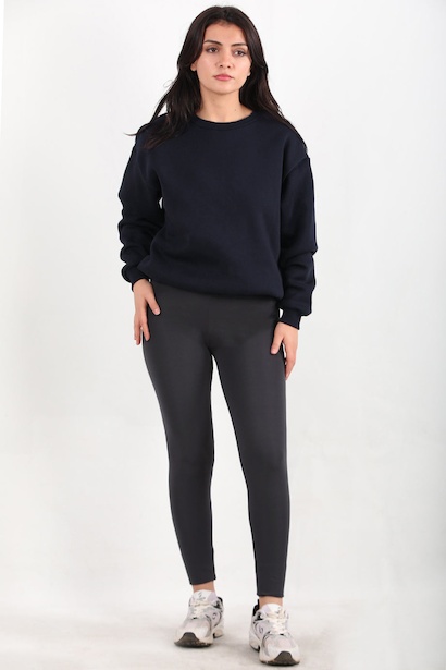 Kadın Yüksek Bel Şardonlu Tayt 