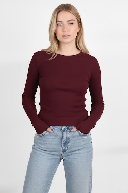 Kadın Parmak Geçmeli Bluz 