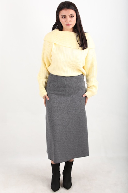 Kadın Selanik Midi Boy Etek 