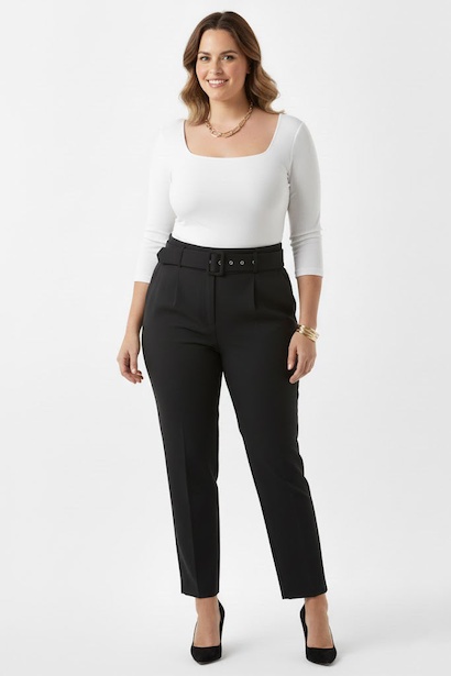 Büyük Beden Kemerli Pantolon 
