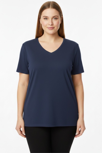 Büyük Beden Oversize V Yaka Tshırt 