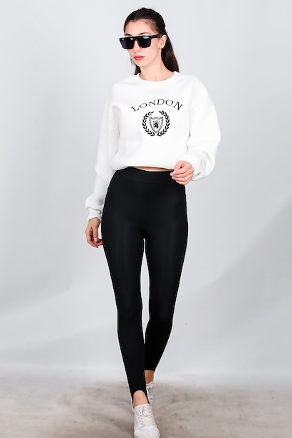 Kadın Ayaktan Geçmeli Tayt  Siyah 6