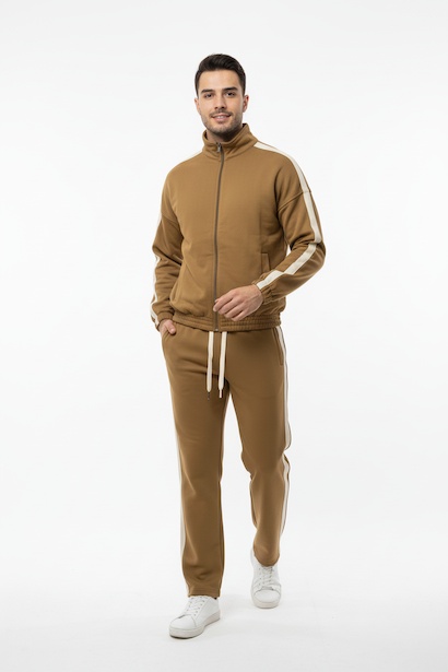 Erkek Yanları Şeritli Paça Stoperli Eşofman 