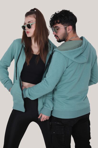 Unisex Fermuarlı Sweat