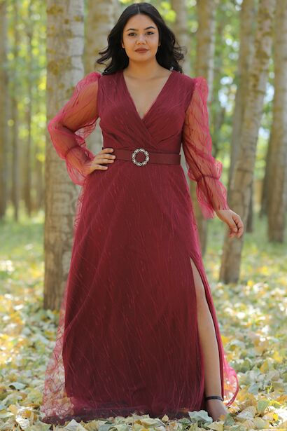 Büyük Beden Uzun Abiye Elbise 