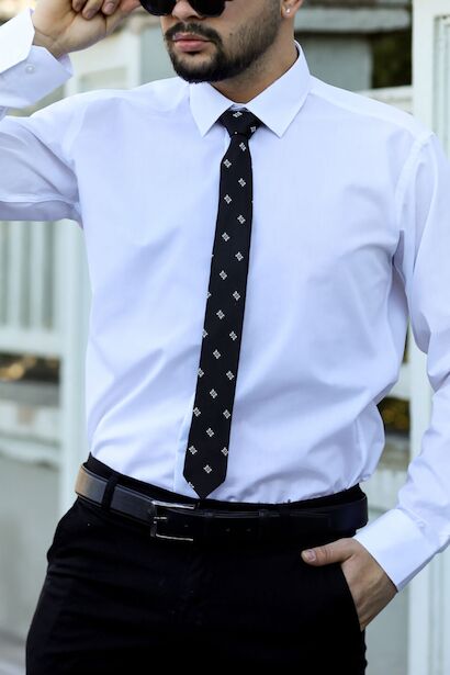 Erkek Slim Fit Gömlek  Beyaz