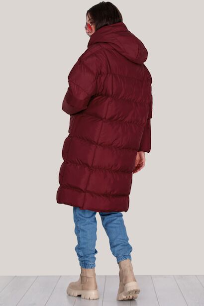 Kadın Şişme Mont  Bordo 6