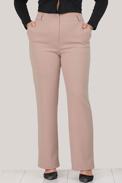 Büyük Beden Yüksek Bel Pantolon 