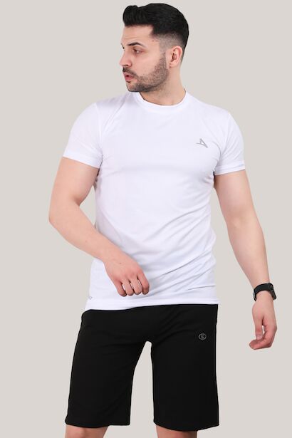 Erkek Bisiklet Yaka T-shirt 